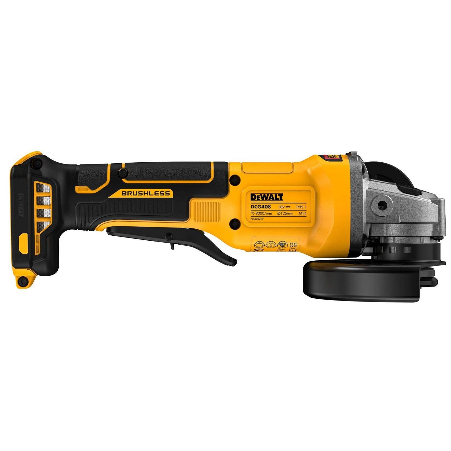 Dewalt Angle Grinder - 18V - 125mm - Skin Only