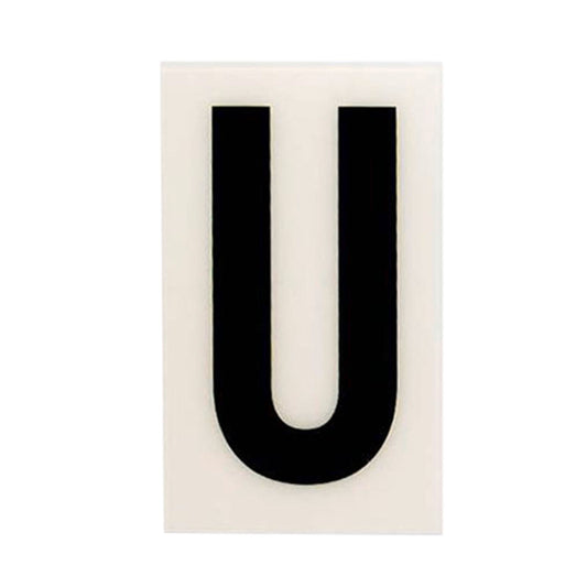 Sandleford White Self Adhesive House Letter U - 85mm