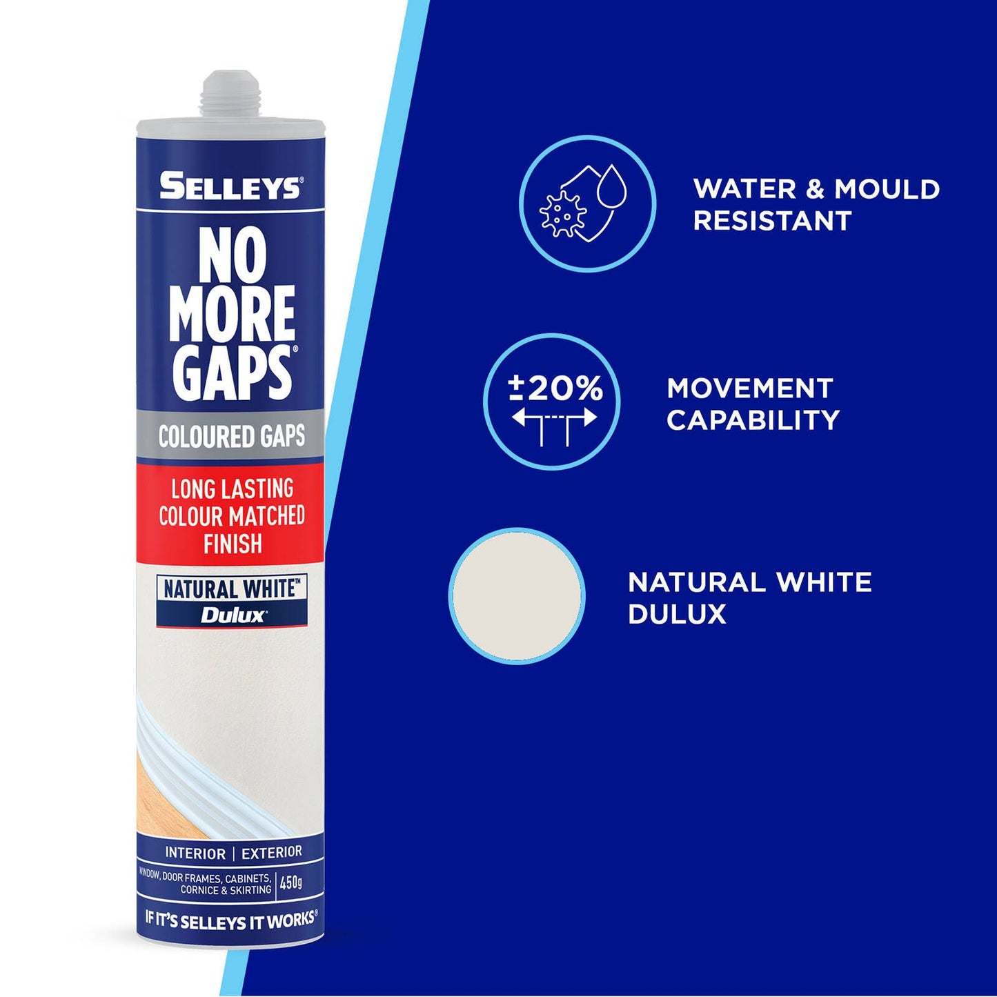Selleys Gap Filler - 450g - Dulux Natural White