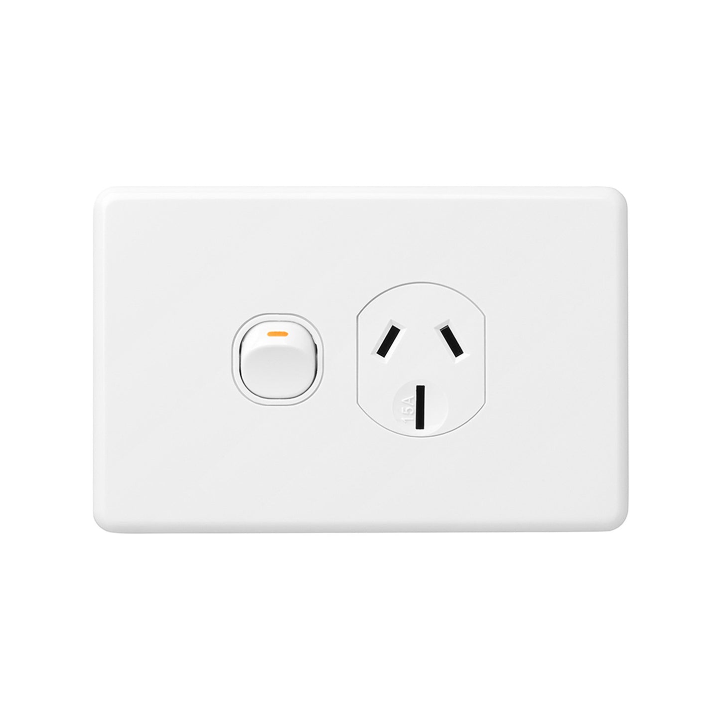Deta X6 White 15 Amp Single Power Point