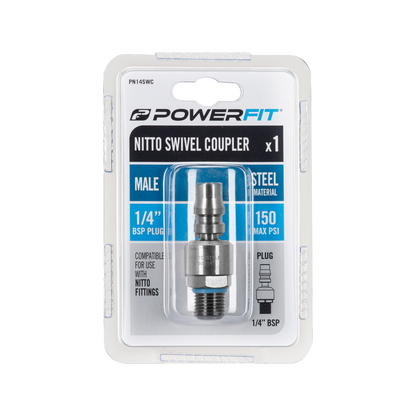 Powerfit Nitto Swivel Coupler - 1/4"BSP - 150PSI