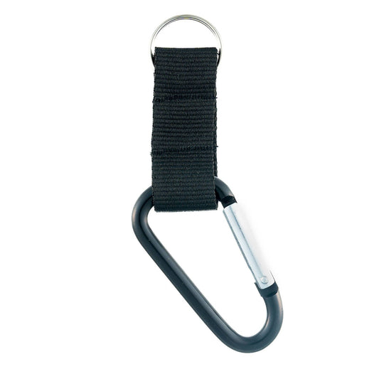 Taskmaster Black Carabiner Key Ring - 25mm - 2 Pack