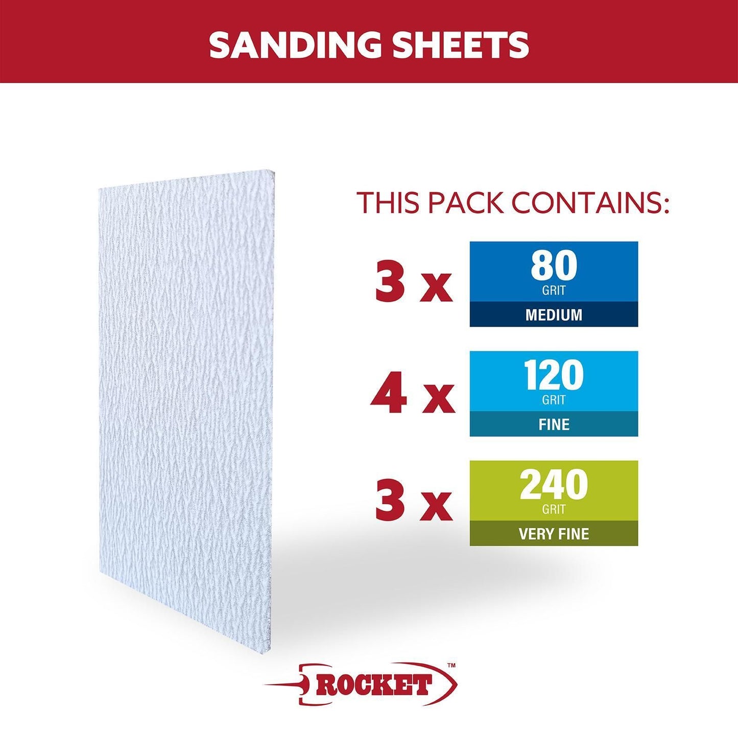 Rocket Sanding Sponge Kit - 10 Pack