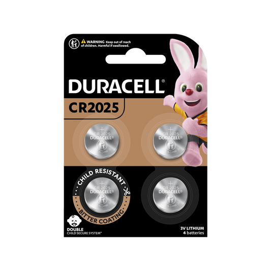 Duracell Specialty Lithium Coin - CR2025 - 3V - 4 Pack