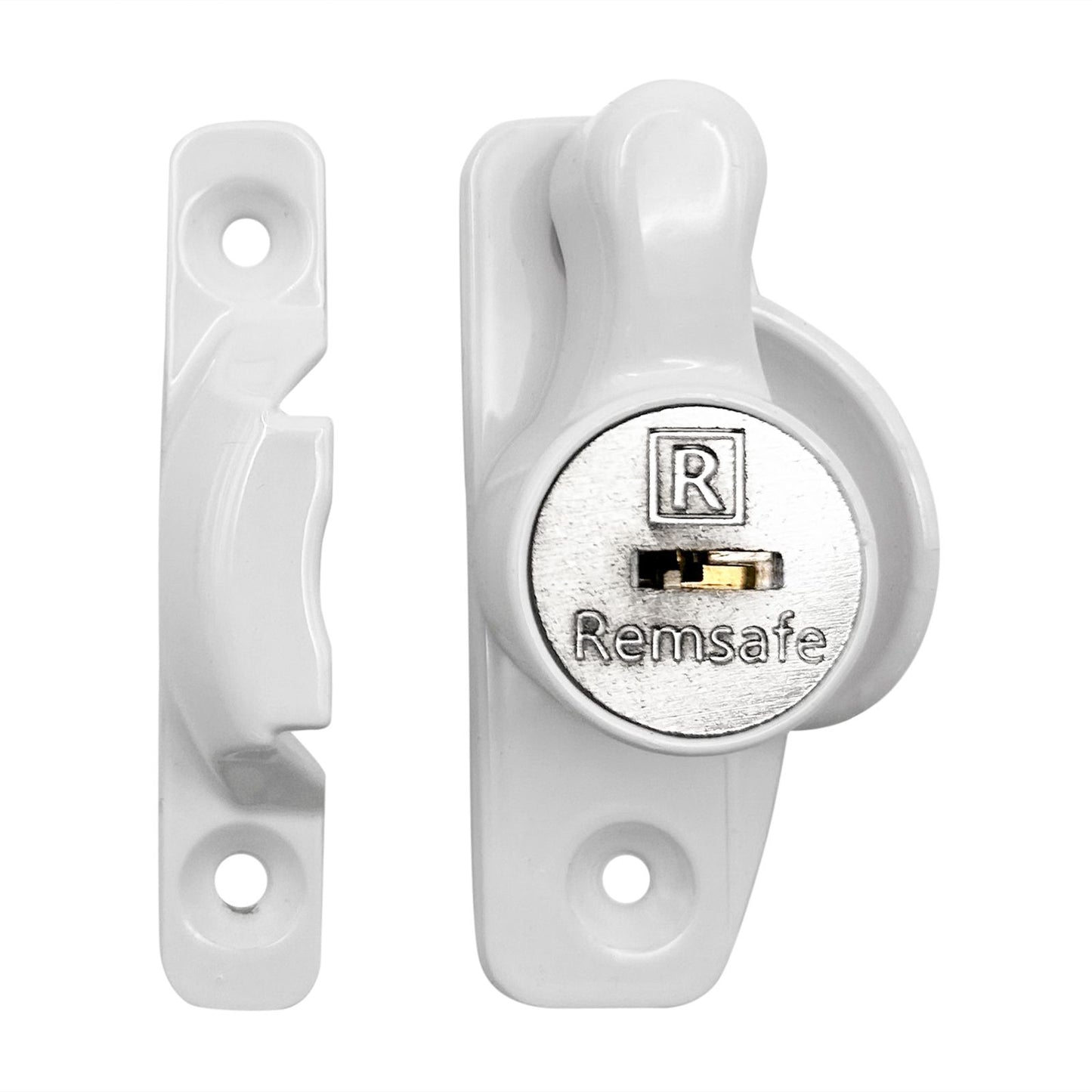 Remsafe White Window Sash Lock - 65 x 30 x 25mm