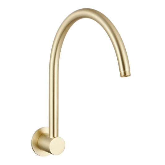 Mondella Gooseneck Shower Arm - 300mm - Brushed Brass