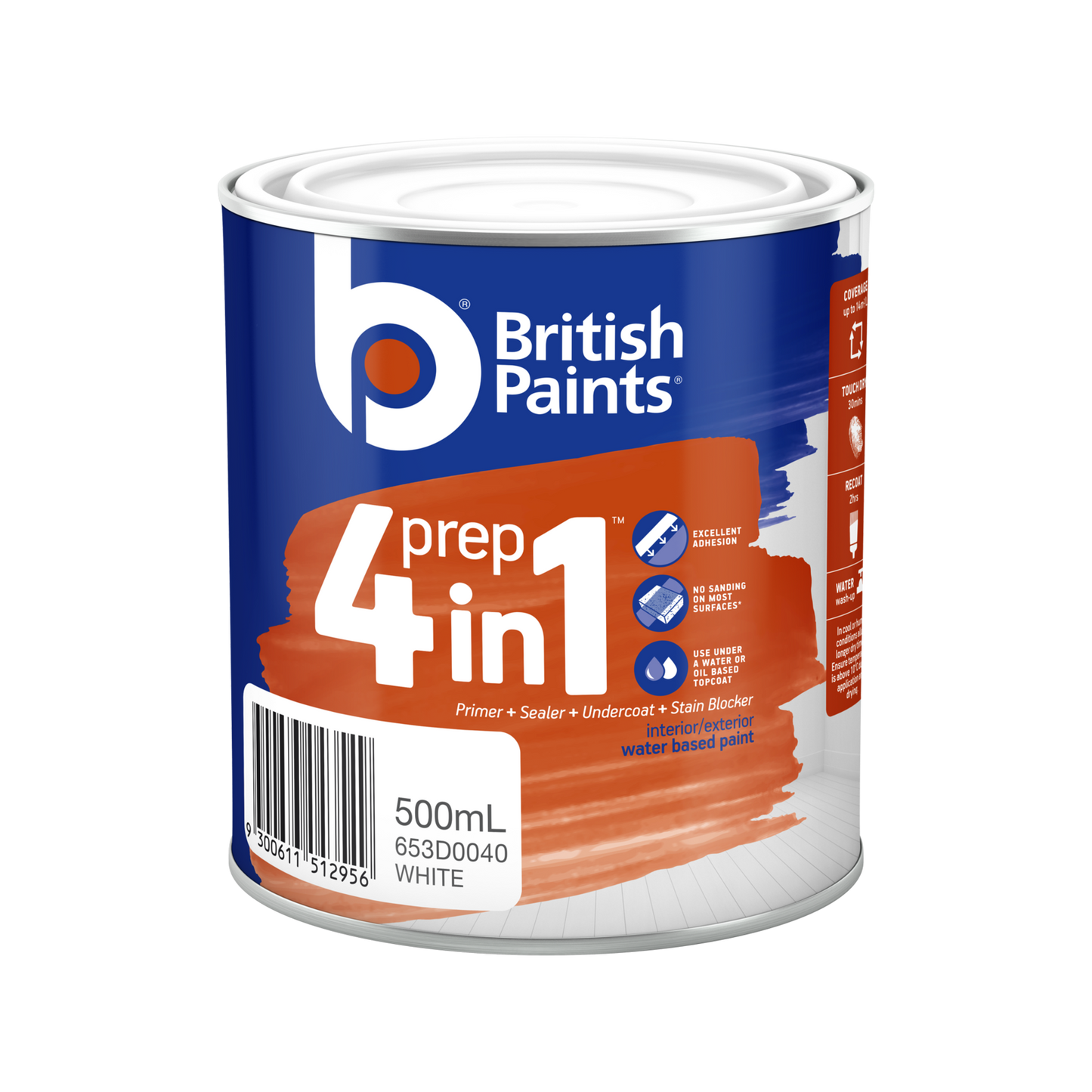British Paints White 4 in 1 Prep Primer Sealer - 500ml