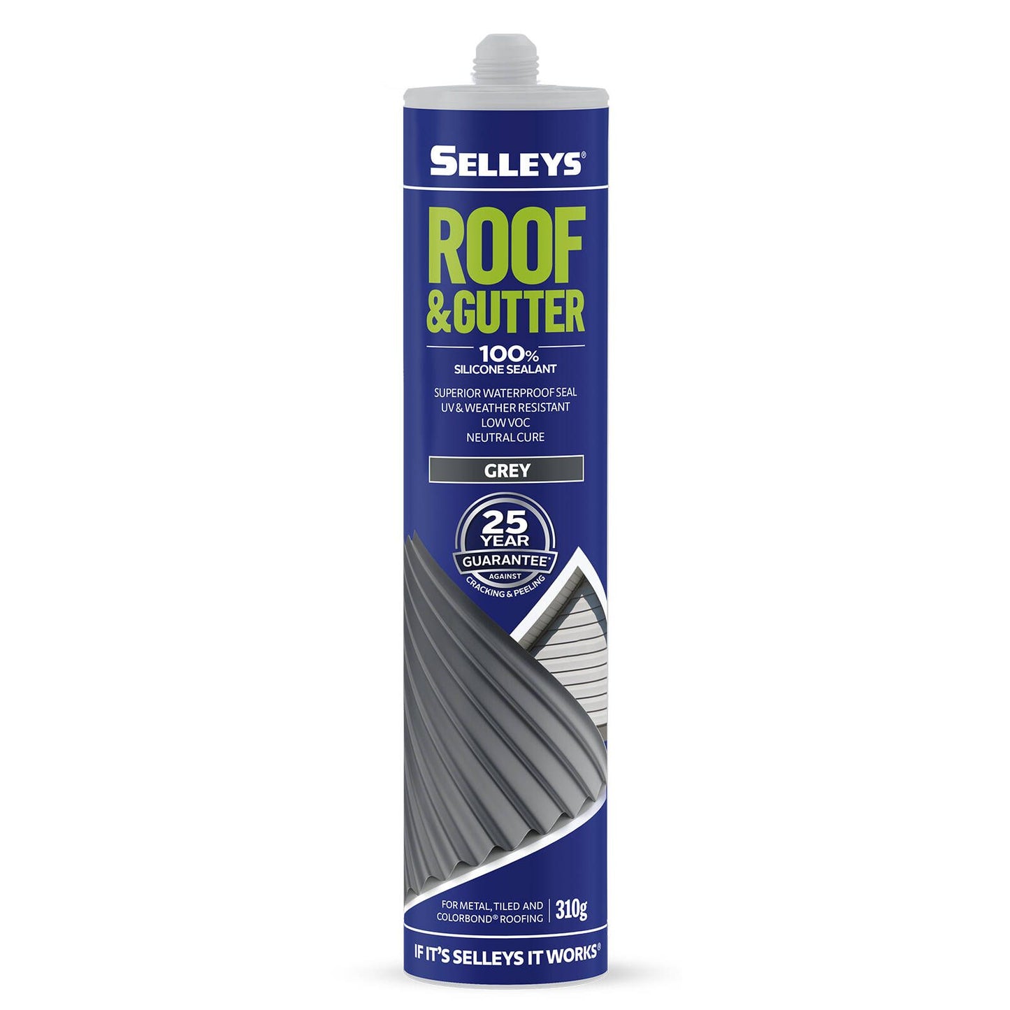 Selleys Roof and Gutter Silicone Sealant - 310g - Grey