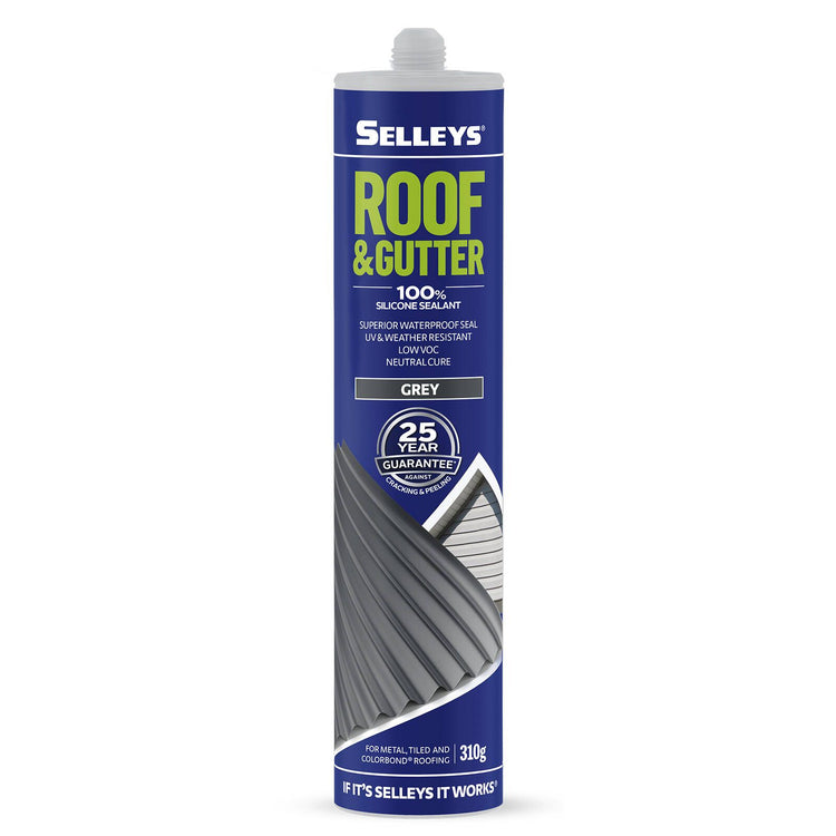 Selleys Roof & Gutter Silicone Sealant 310g - Grey
