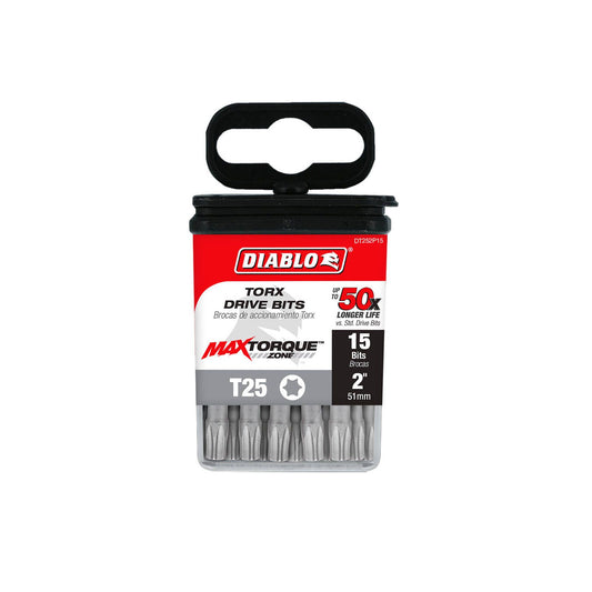 Diablo Power Bit T25 - 2" - 5 Pack