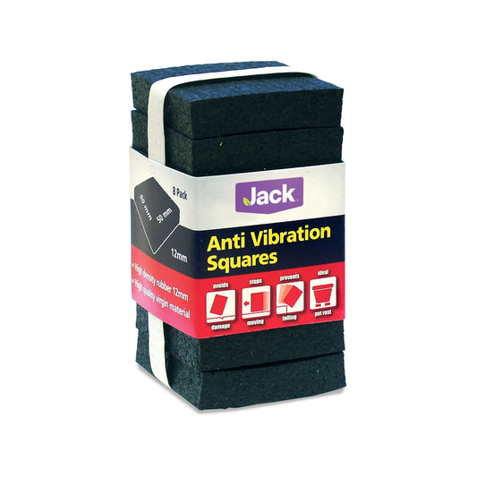 Jack Anti Vibration Squares - 50x50mm - 12mm - 8 Pack