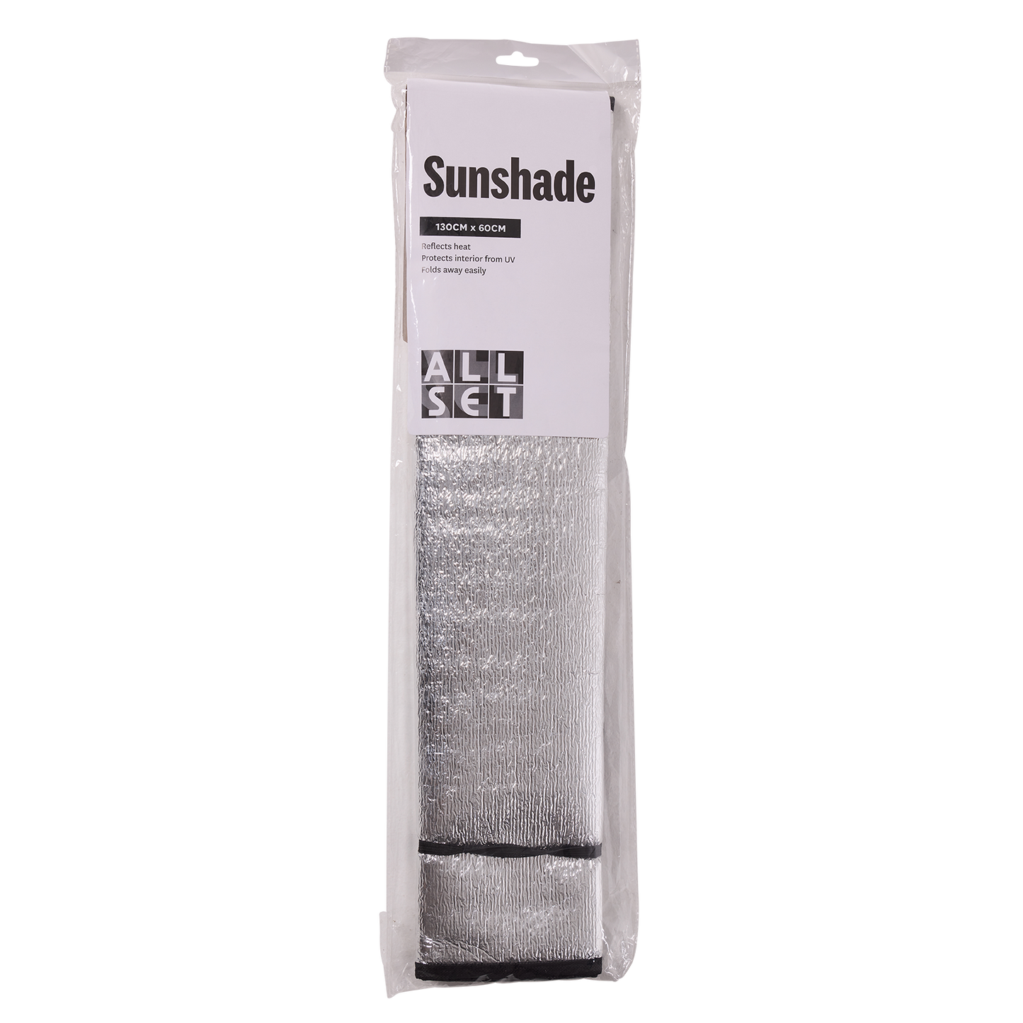 All Set Car Sunshade - 1300 x 600mm - Silver