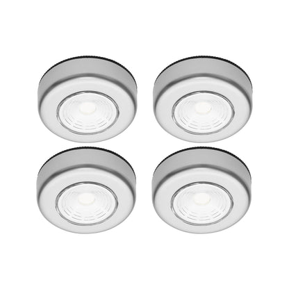 Click Led Puck Lights - 4 Pack - 168 x 25 x 68mm
