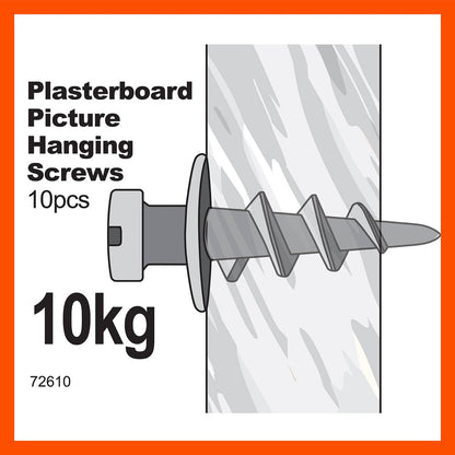 Everhang Picture Hanging Screws - 10kg - Steel - Self-Drilling - 10 Pack