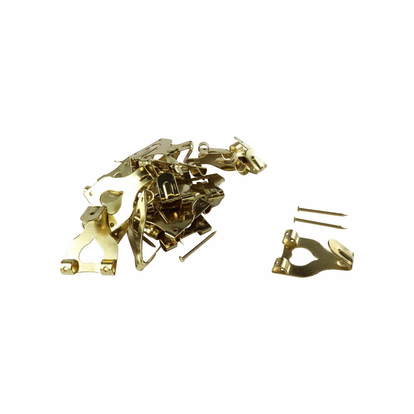 Everhang Brass Plated Picture Hanging Hook - 10kg - 50 Pack