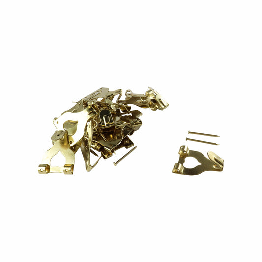 Everhang Brass Plated Picture Hanging Hook - 10kg - 50 Pack