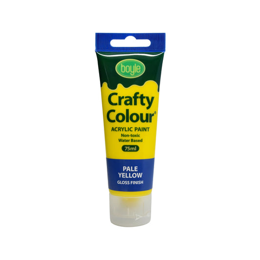 Boyle Crafty Colour Acrylic Paint - 75ml - Pale Yellow