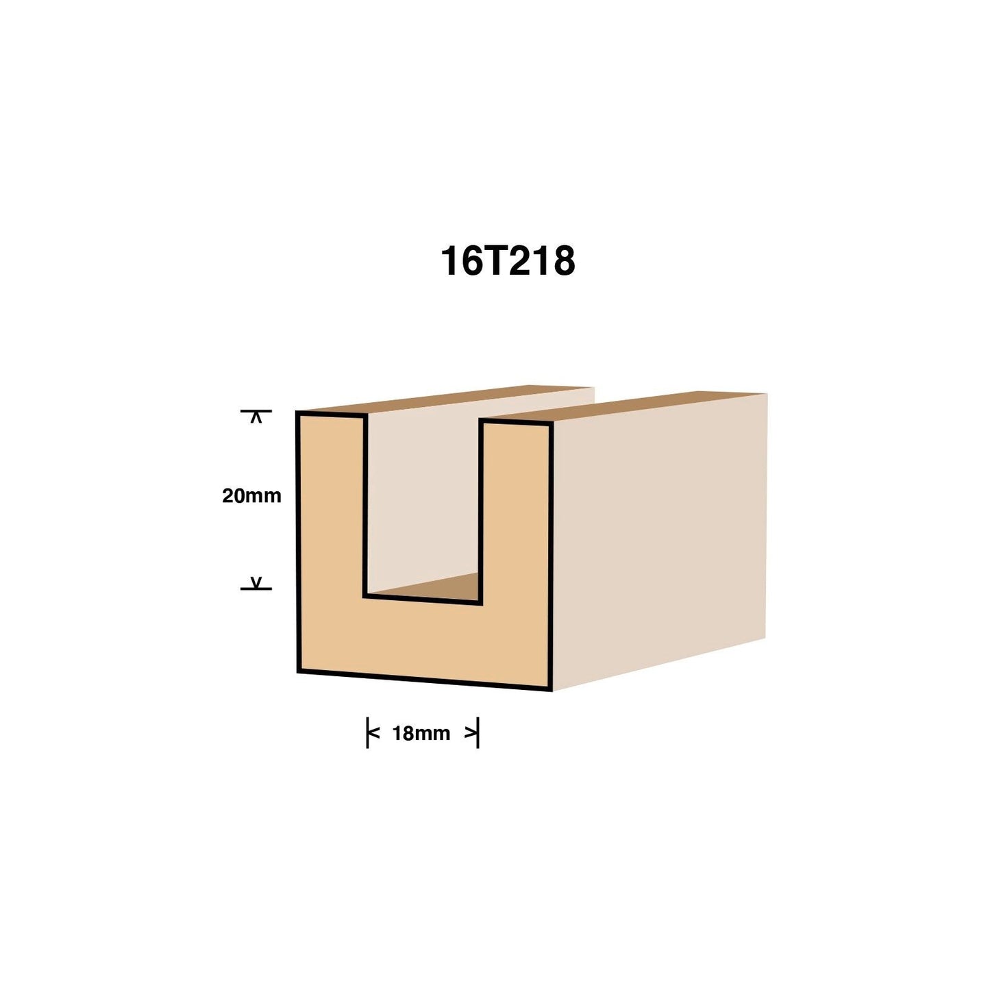 Ultra Router Bit - Straight - 18mm