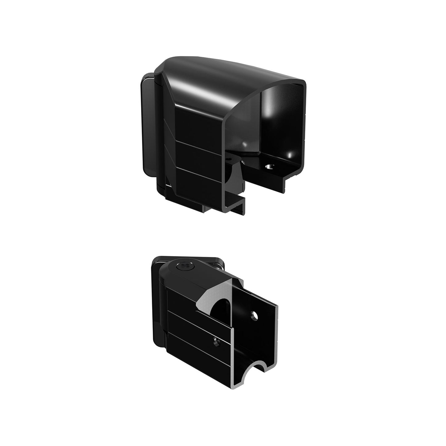 Peak Aluminium Deck Balustrade Horizontal Angle Bracket Kit - 45 x 102 x 63mm - Black