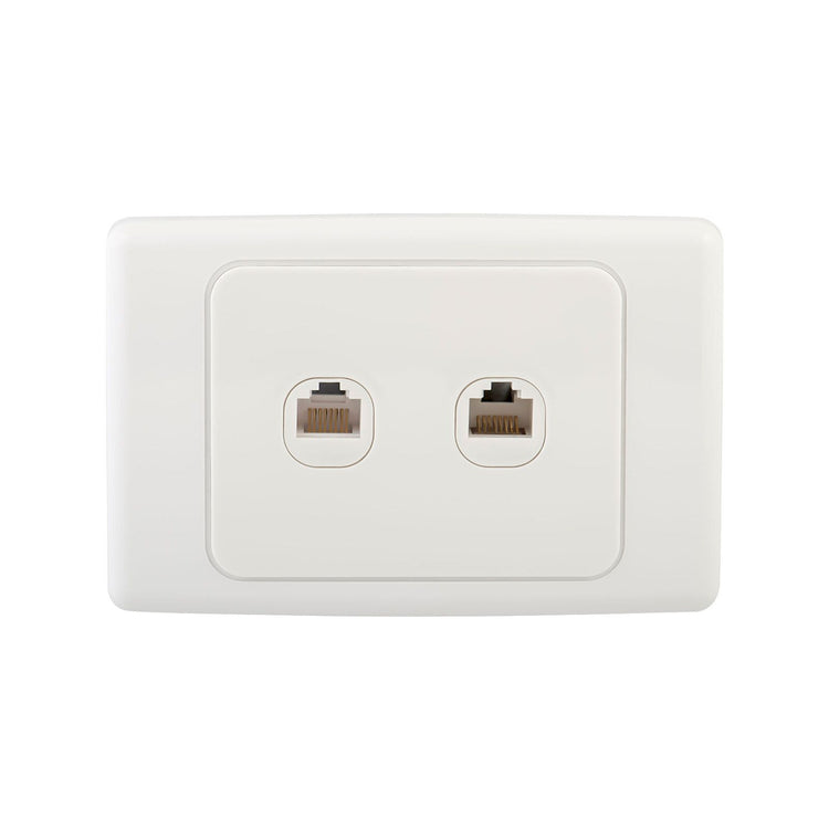 Deta Cat 6 Double Ethernet RJ45 Outlet