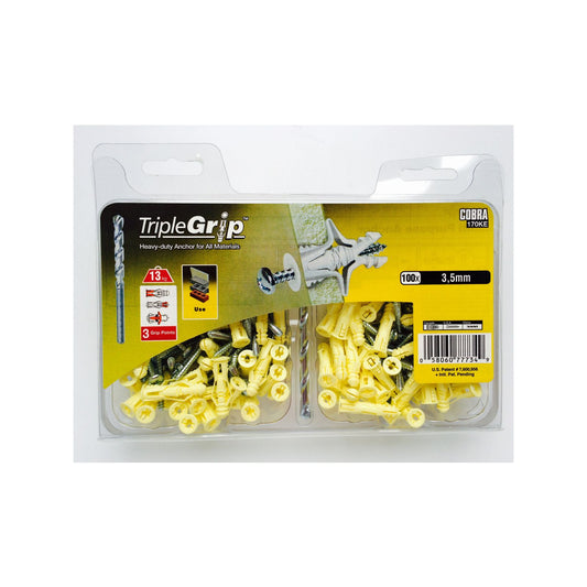 Cobra Anchor Triple Grip Screws - 3.5mm - 100 Pack