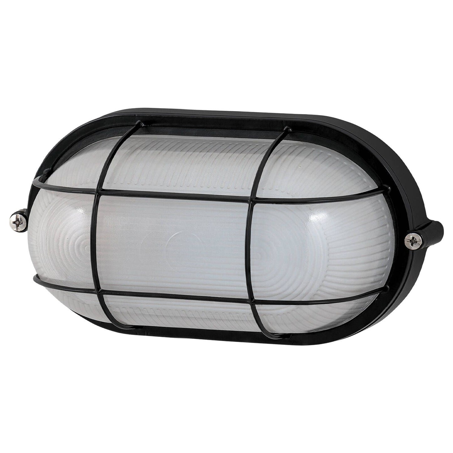 Arlec Black Oval Caged Bunker Light - 60W E27 - 210mm