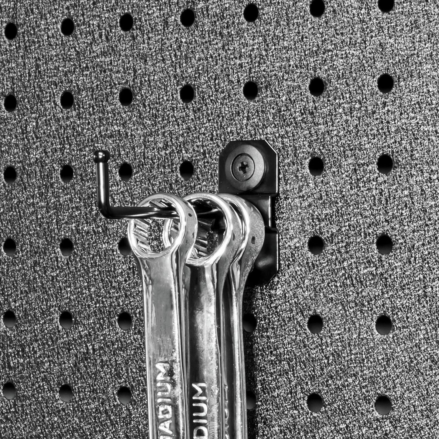 Pinnacle Heavy Duty Single Prong Pegboard Hook - 25 x 50 x 80mm - 10 Pack - Black