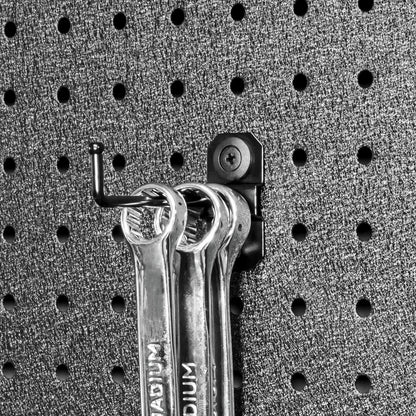 Pinnacle Heavy Duty Single Prong Pegboard Hook - 25 x 50 x 80mm - 10 Pack - Black