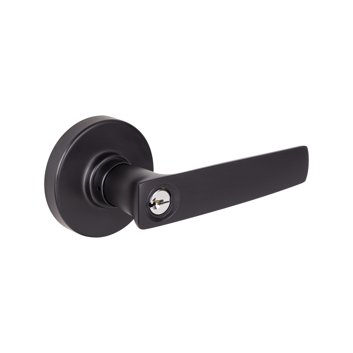 Gainsborough Neue Aurora Entrance Lever Set - Matt Black - 145 x 67mm