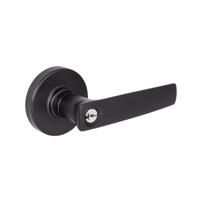 Gainsborough Neue Aurora Entrance Lever Set - Matt Black - 145 x 67mm