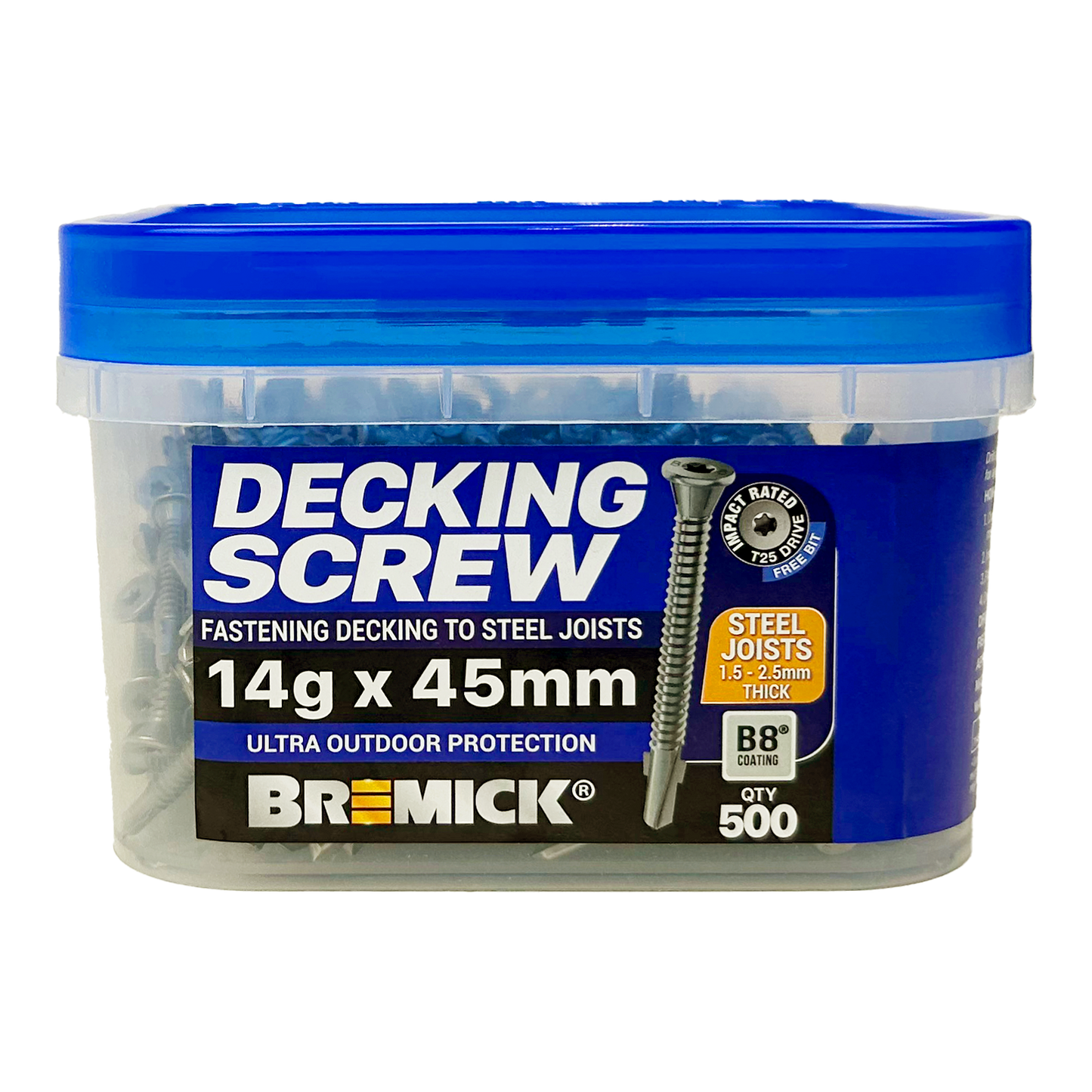 Bremick Decking Screw - 14g x 45mm - Wing Truss T25 B8 - 500 Pack