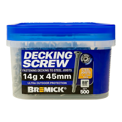 Bremick Decking Screw - 14g x 45mm - Wing Truss T25 B8 - 500 Pack