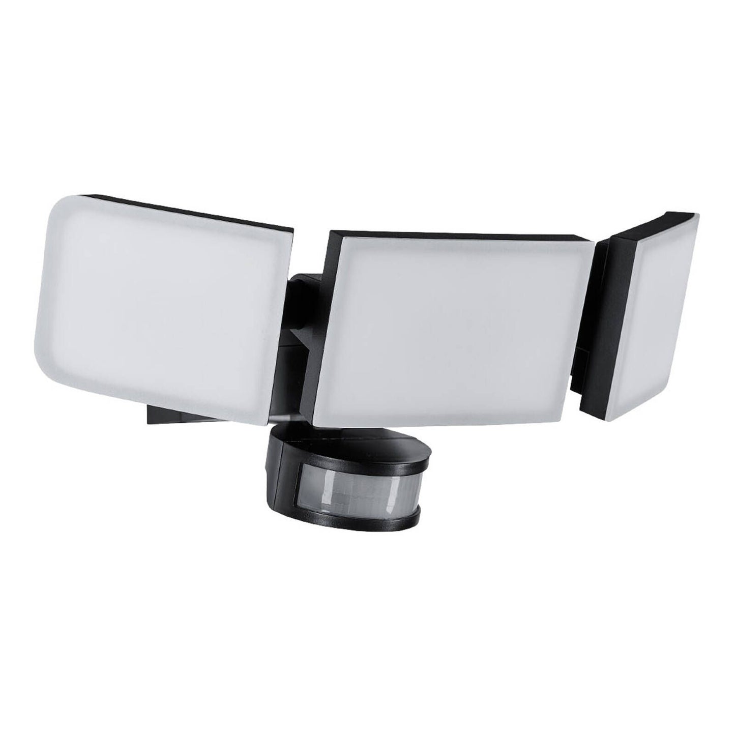 Brilliant Black Fortress Triple Security Light - 45W - 3000 Lumens