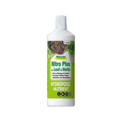 Manutec Hydroponic Nitro Plus - 1L - Liquid Fertiliser - High Nitrogen