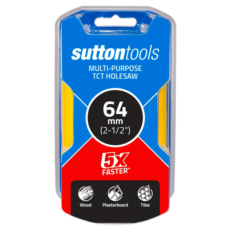 Sutton Tools 64mm TCT Multi Purpose Seamless Holesaw