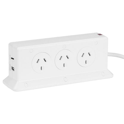 Arlec 6 Outlet Vertical Powerboard - 65 x 205mm