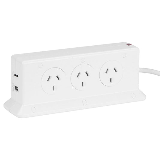 Arlec 6-Outlet Vertical Powerboard PB6WUPD30 - PD30W Rapid Charging USB A & C