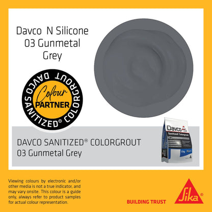Sika Davco Neutral Cure N Silicone Sealant - 300ml - Gunmetal
