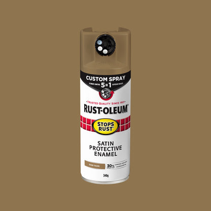 Rust Oleum Satin Spray Paint - 340g - Dark Taupe - 5 in 1