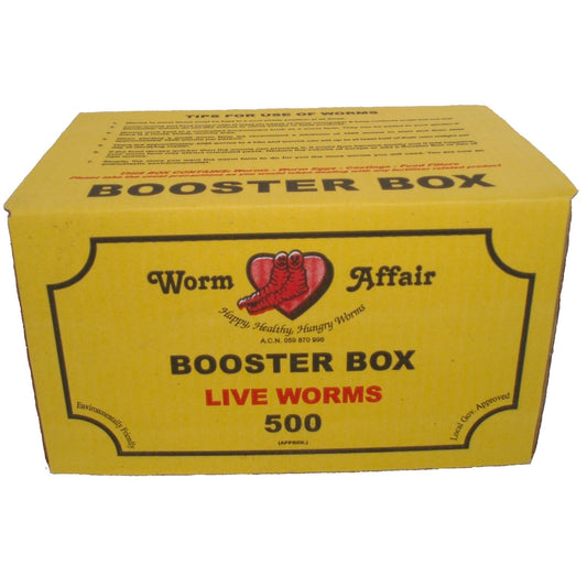 Worm Affair Live Organic Worm Booster Box - 500 Worms