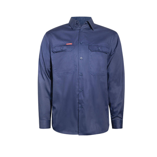Hard Yakka Navy Core Lightweight Vented Long Sleeve Shirt - XL
