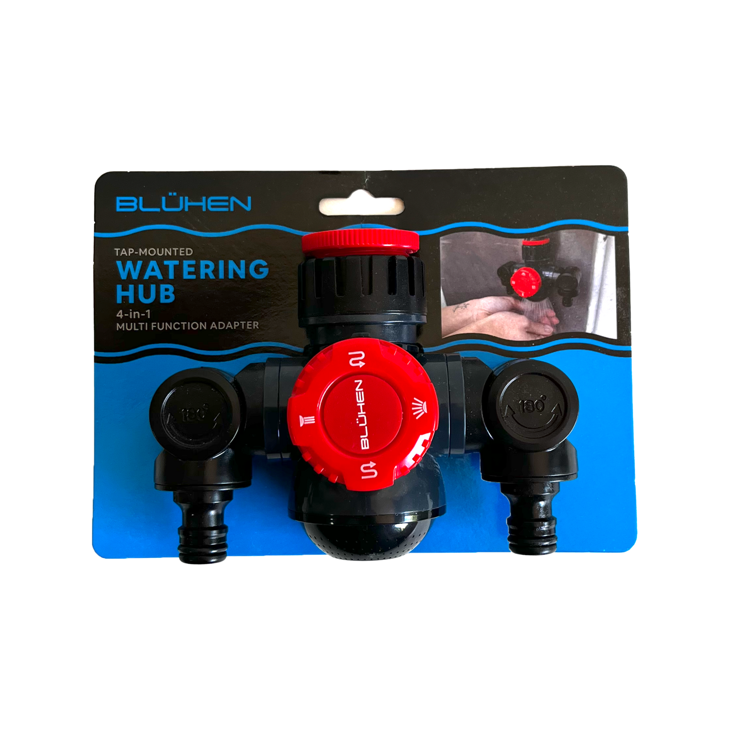 Bluhen 4 in 1 Mounted Tap Watering Hub Adaptor - 140 x 110 x 75mm