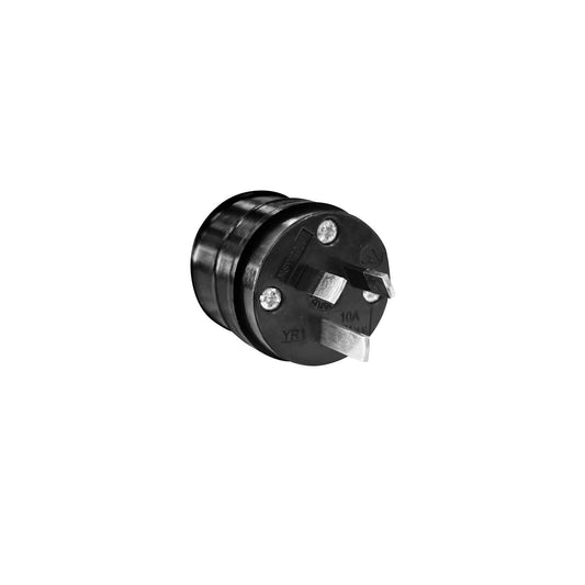 HPM Rewirable Rubber Plug Top - 10A - Black