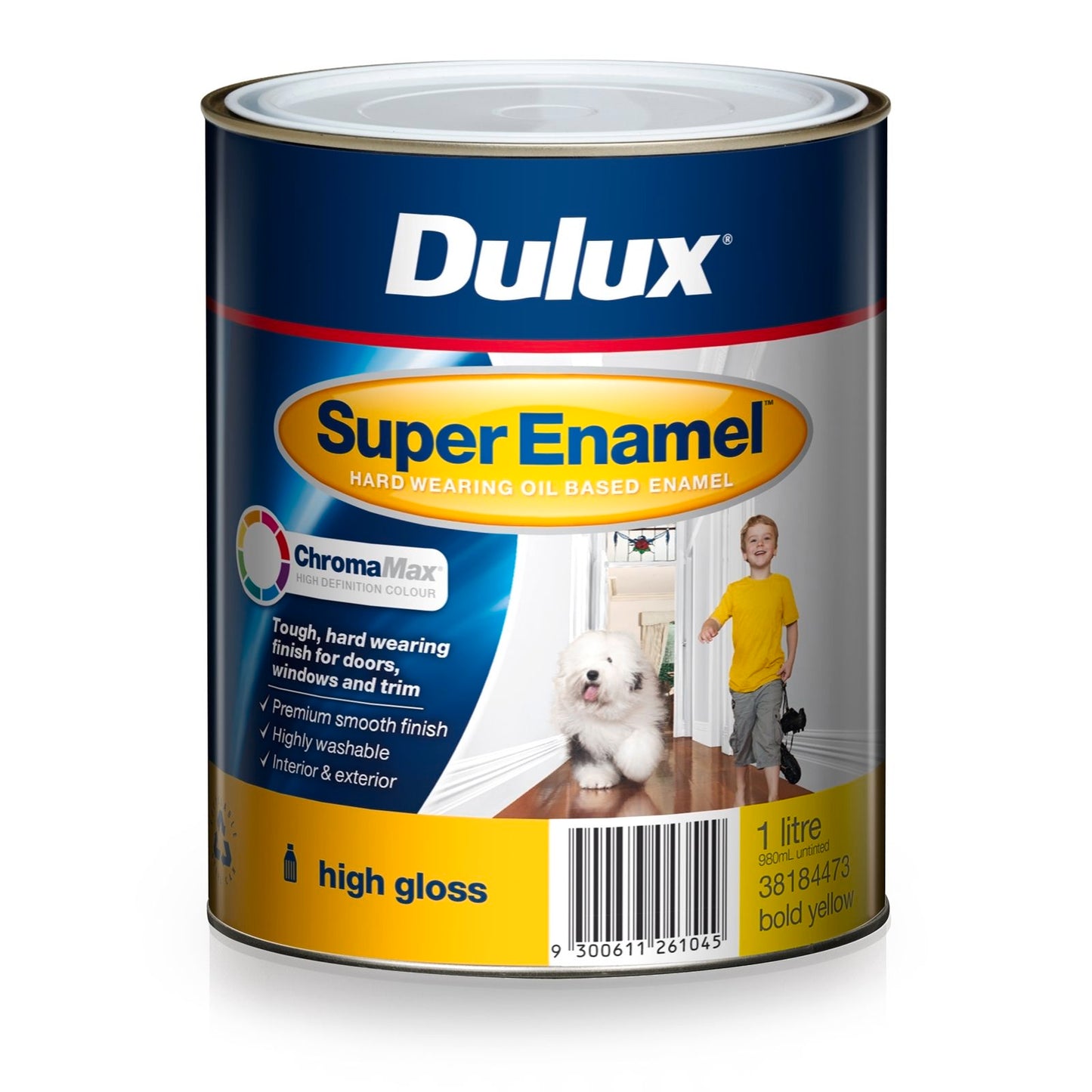 Dulux Super Enamel Paint - 1L - Bold Yellow