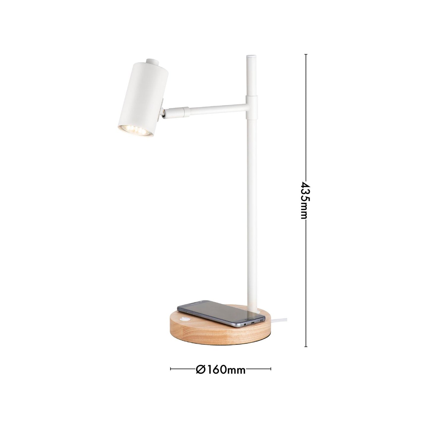 Verve Design Amari Desk Lamp - 160 x 435mm - White