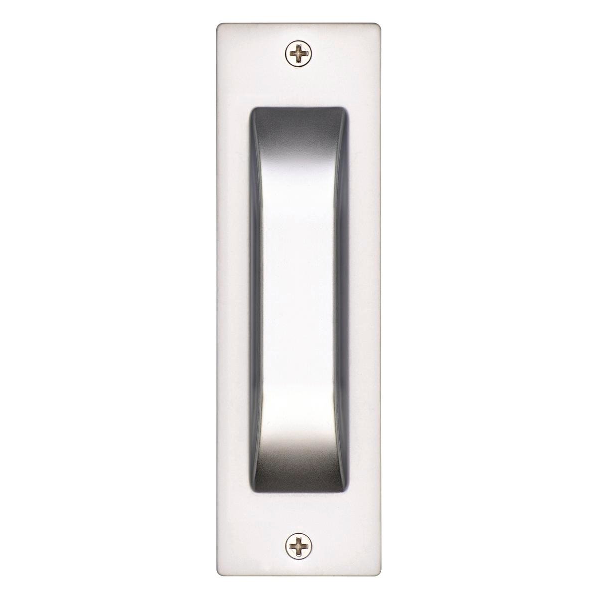 Gainsborough Flush Pull - 35mm x 115mm - Zinc - Satin Chrome - Pack of 2