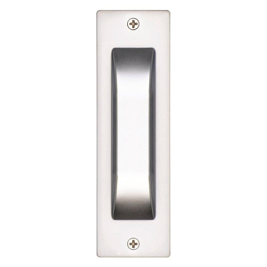 Gainsborough Flush Pull - 35mm x 115mm - Zinc - Satin Chrome - Pack of 2