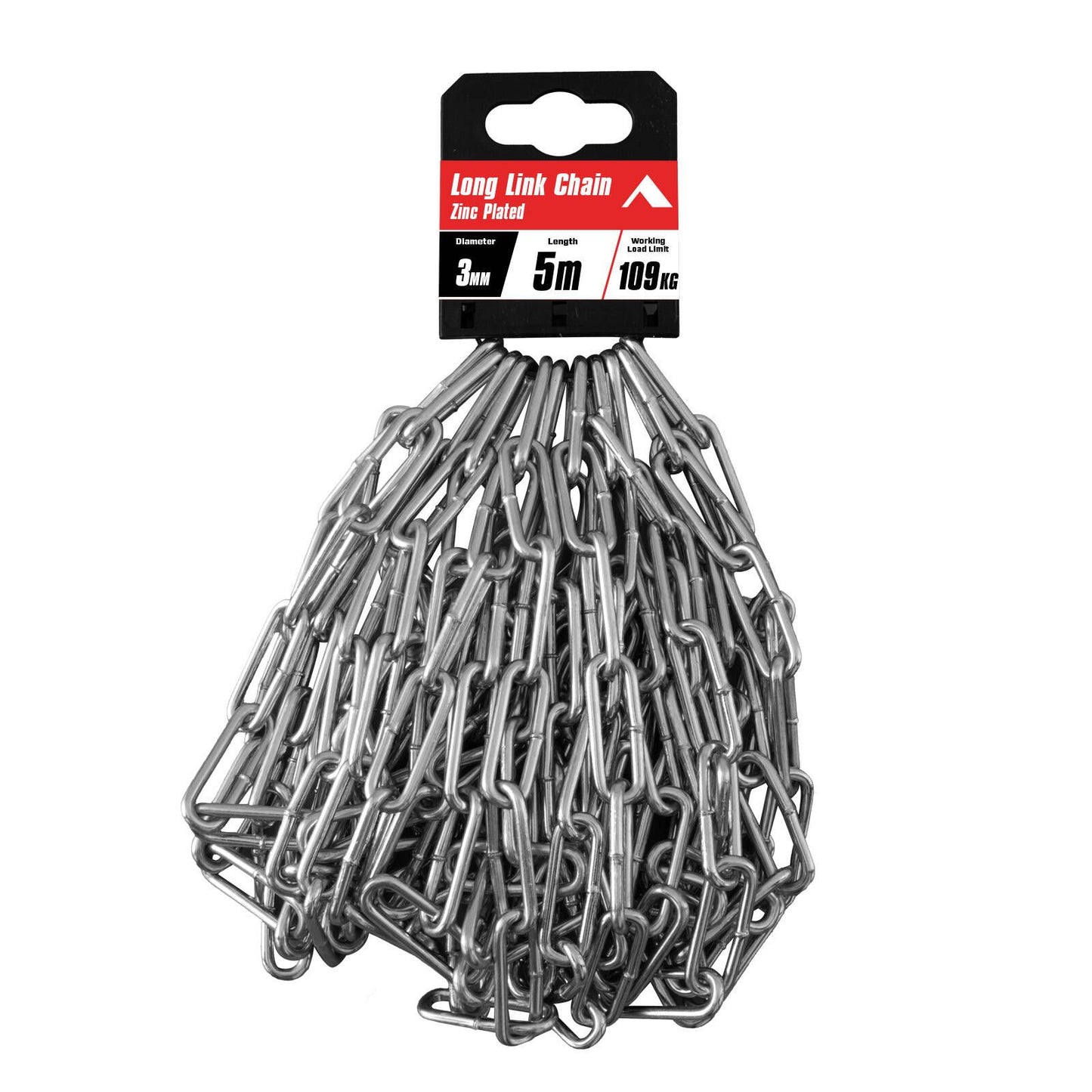 Pinnacle Zinc Plated Long Link Chain - 3mm x 5m