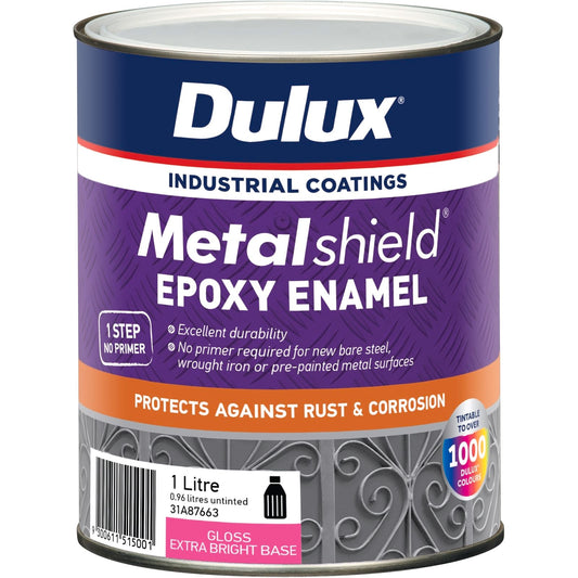 Dulux Metalshield Epoxy Enamel Gloss Paint - 1L - Extra Bright