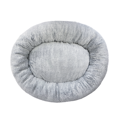 Art Bob Plush Donut Bed - 680 x 800mm - Grey